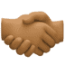 🤝🏾 handshake: medium-dark skin tone display on Facebook